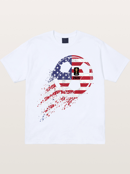 American Flag WC 2026 Ball Gildan T-shirt