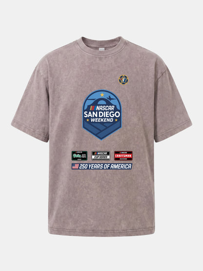 San Diego NASCAR Shield Crest Washed T-shirt