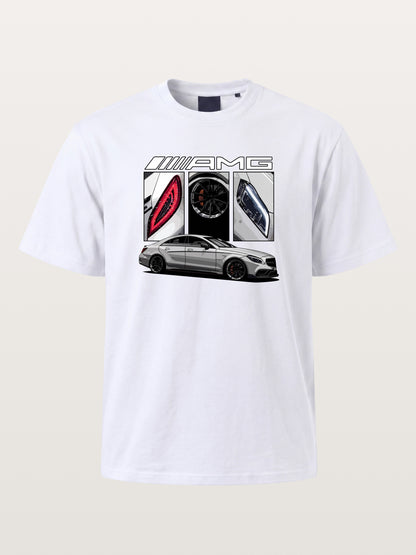 AMG Coupe Split Body Component Collage Gildan T-shirt