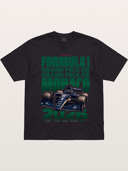 Navy Monaco F1 Grand Prix Art Gildan T-shirt