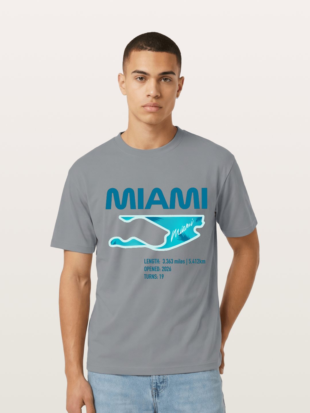 Miami F1 Circuit Map 2026 Gildan T-shirt