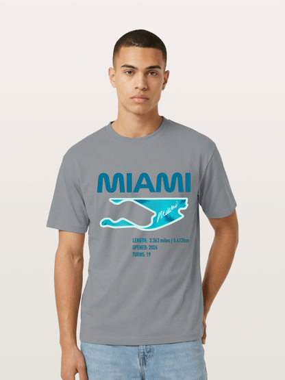 Miami F1 Circuit Map 2026 Gildan T-shirt