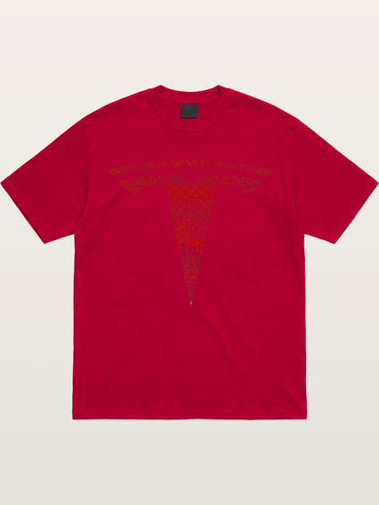 Tesla Word Cloud Heart Print Gildan T-shirt