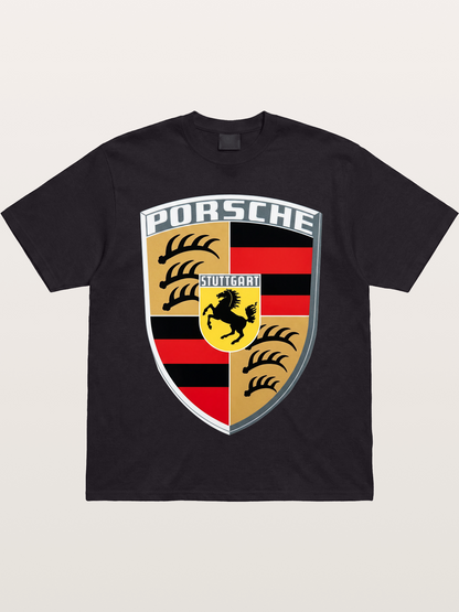Porsche Crest Shield Design Gildan T-shirt