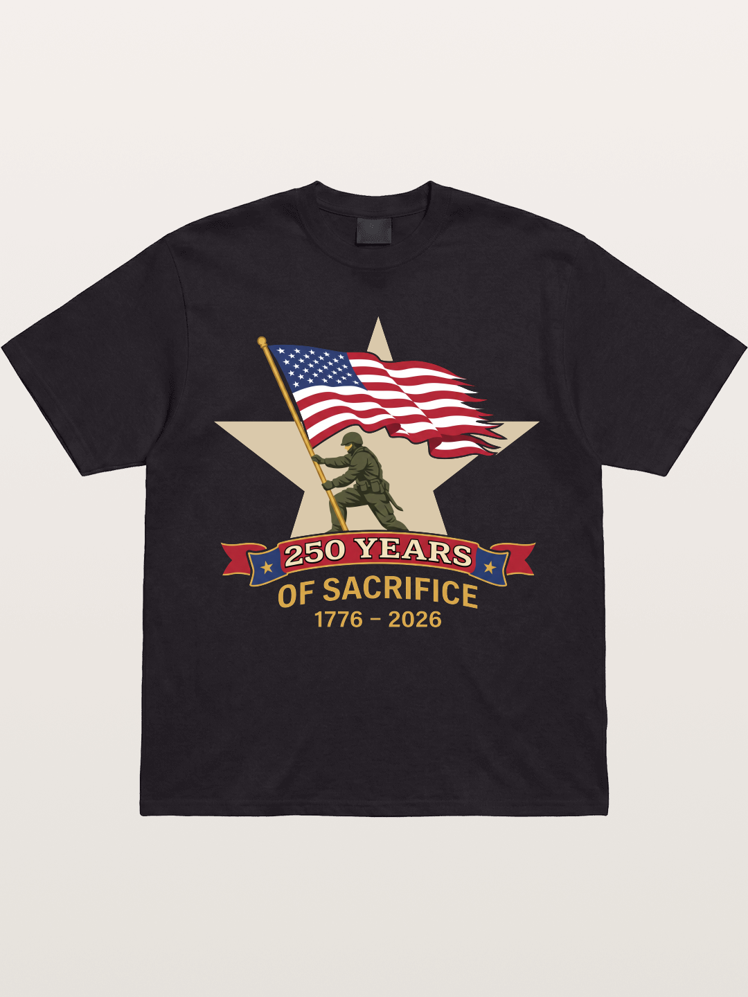 250 Years of Sacrifice Soldier Flag Gildan T-shirt
