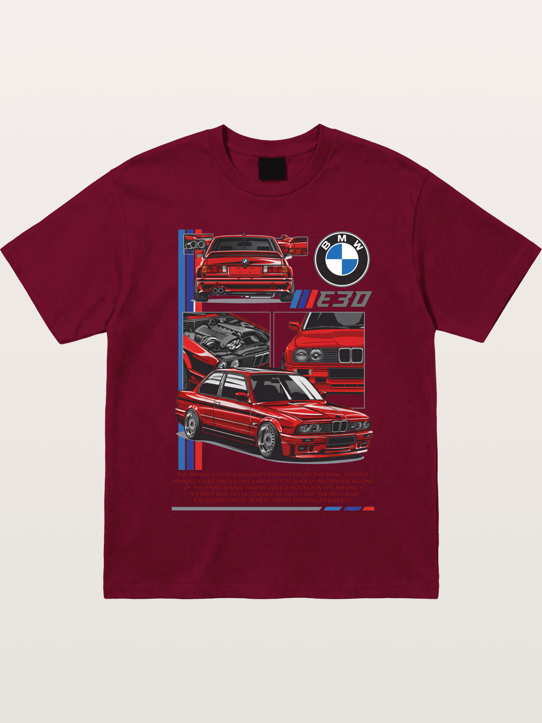 BMW E30 Multi Angle Collage Gildan T-shirt