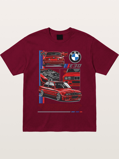 BMW E30 Multi Angle Collage Gildan T-shirt