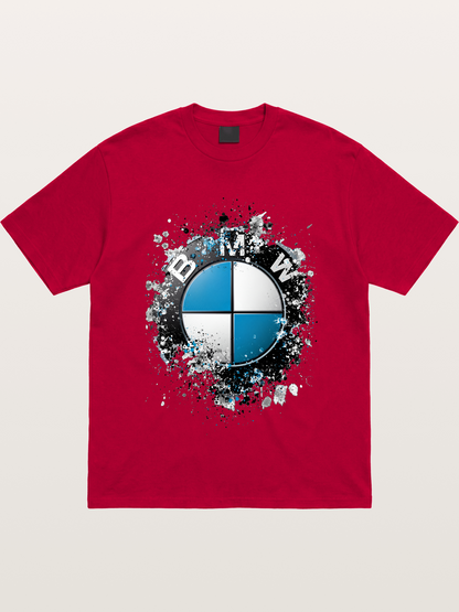 BMW Splash Paint Round Logo Gildan T-shirt