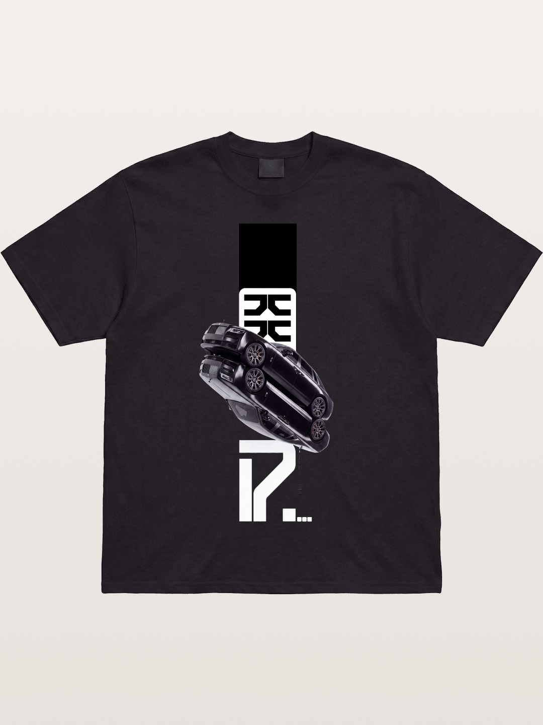 Black Rolls Royce Abstract Art Cotton T-shirt