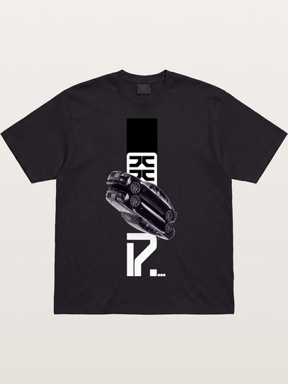 Black Rolls Royce Abstract Art Cotton T-shirt