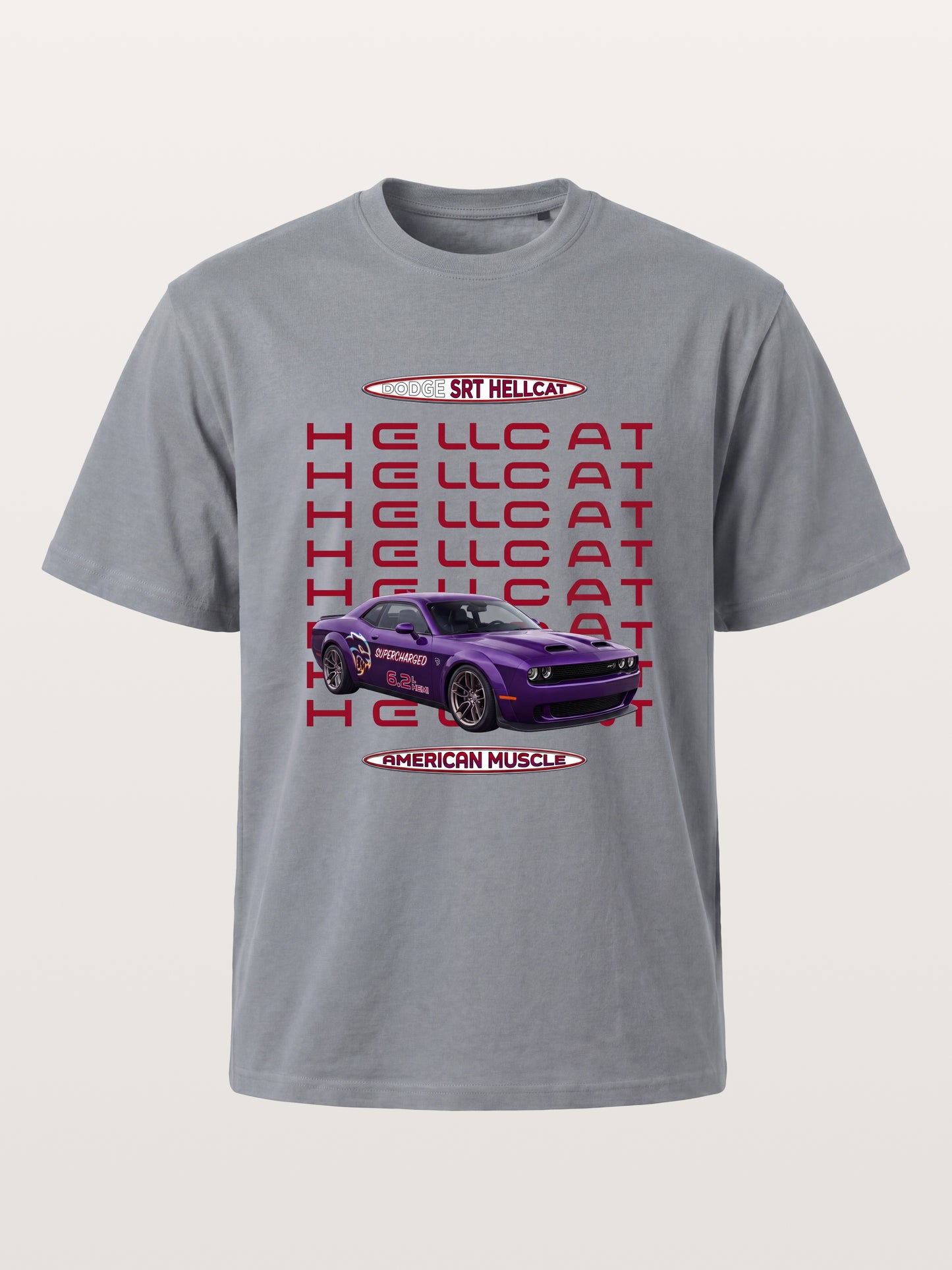 Purple Hellcat Repeat Font Card Gildan T-shirt