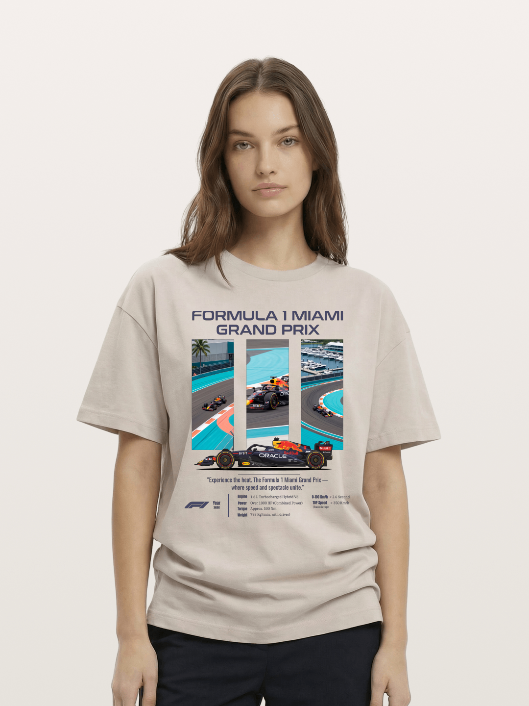 Miami Red Bull Race Art Cotton T-shirt