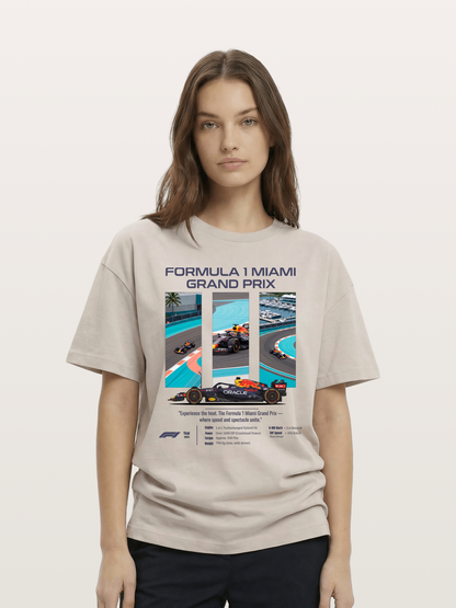 Miami Red Bull Race Art Cotton T-shirt