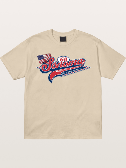 Sonoma Raceway 1968 Vintage Script Gildan T-shirt