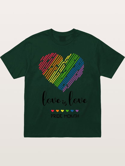Pride Month Rainbow Heart Gildan T-shirt
