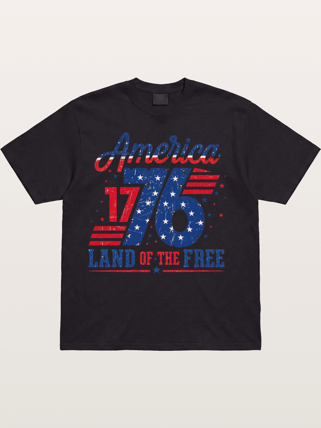 America 1776 Land Of The Free Cotton T-shirt