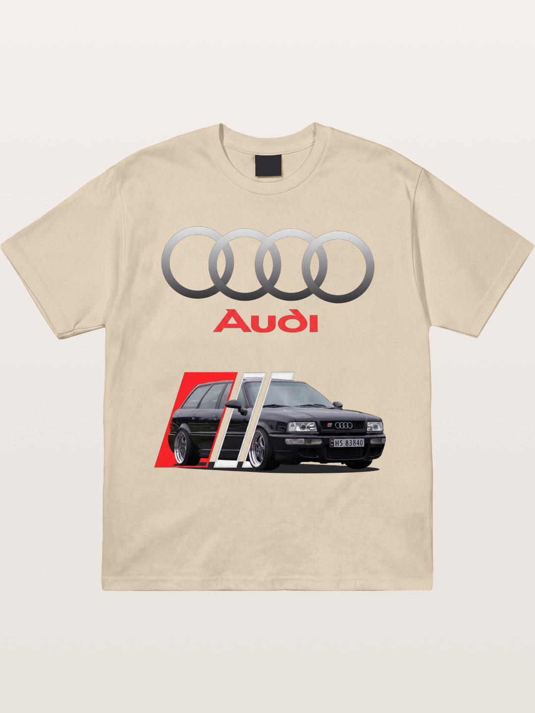 Audi Retro Car Split Design Gildan T-shirt