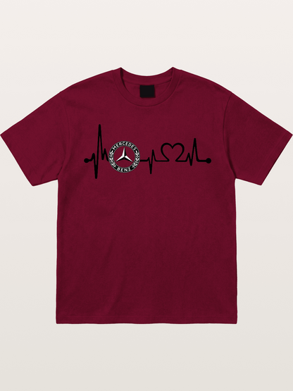 Mercedes Heartbeat Logo Art Gildan T-shirt