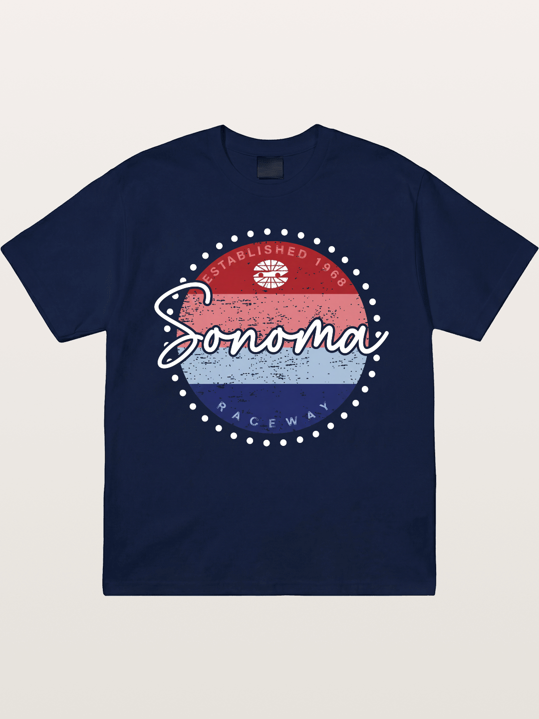Sonoma Raceway Retro Circular Logo Gildan T-shirt