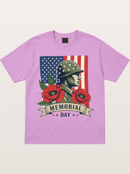 Memorial Day Poppy Soldier Art Gildan T-shirt