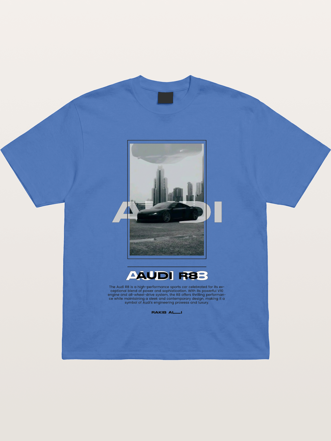 Audi R8 City Night Graphic Gildan T-shirt