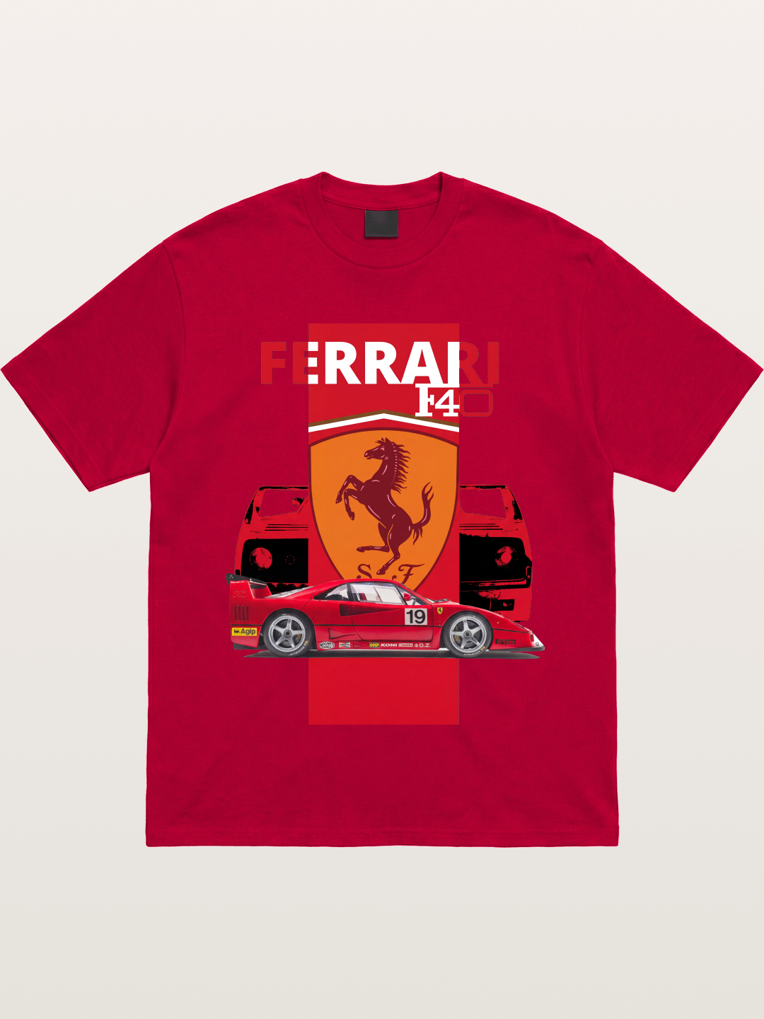 Ferrari F40 Race Car Double View Gildan T-shirt