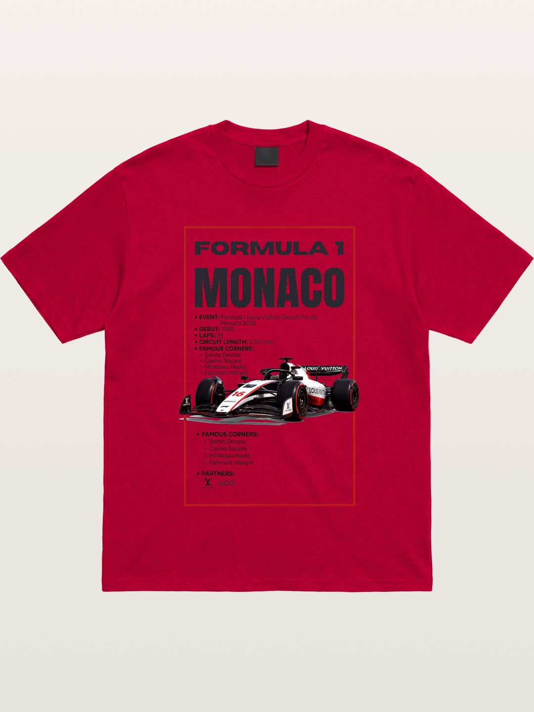F1 Monaco Grand Prix Fact Sheet Gildan T-shirt