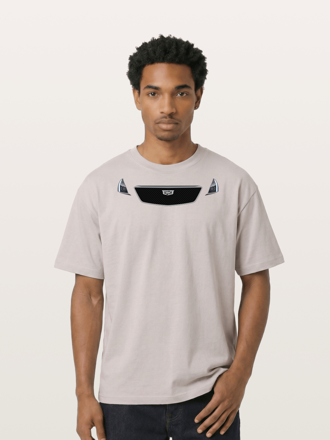 Cadillac Grille and LED Headlights Cotton T-shirt
