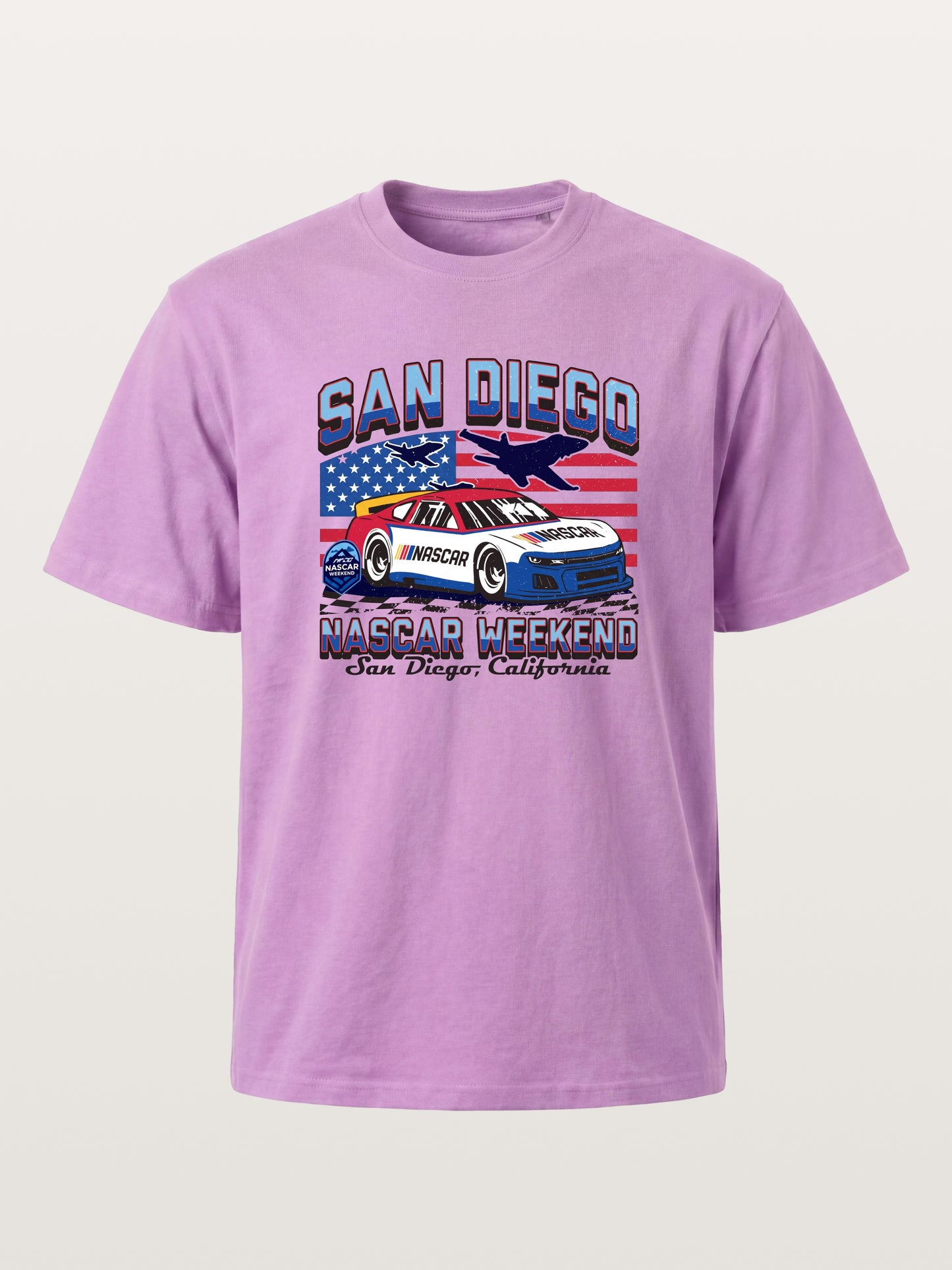 San Diego NASCAR Jet and Race Car Gildan T-shirt