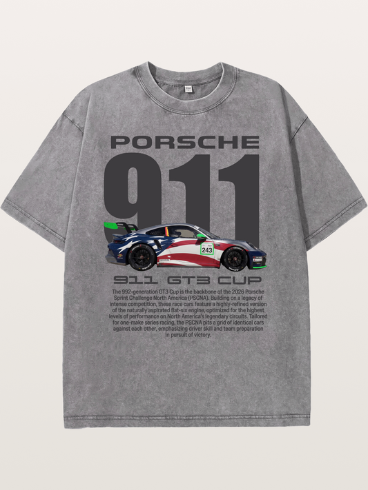 Porsche 911 GT3 Cup American Colors Washed T-shirt