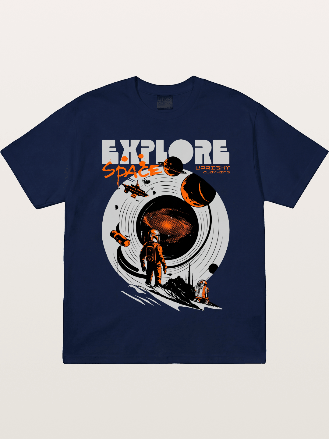 Space Explorer Astronaut Retro Sci-Fi Gildan T-shirt