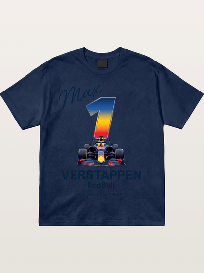 Max Verstappen Red Bull 1 Print Cotton T-shirt