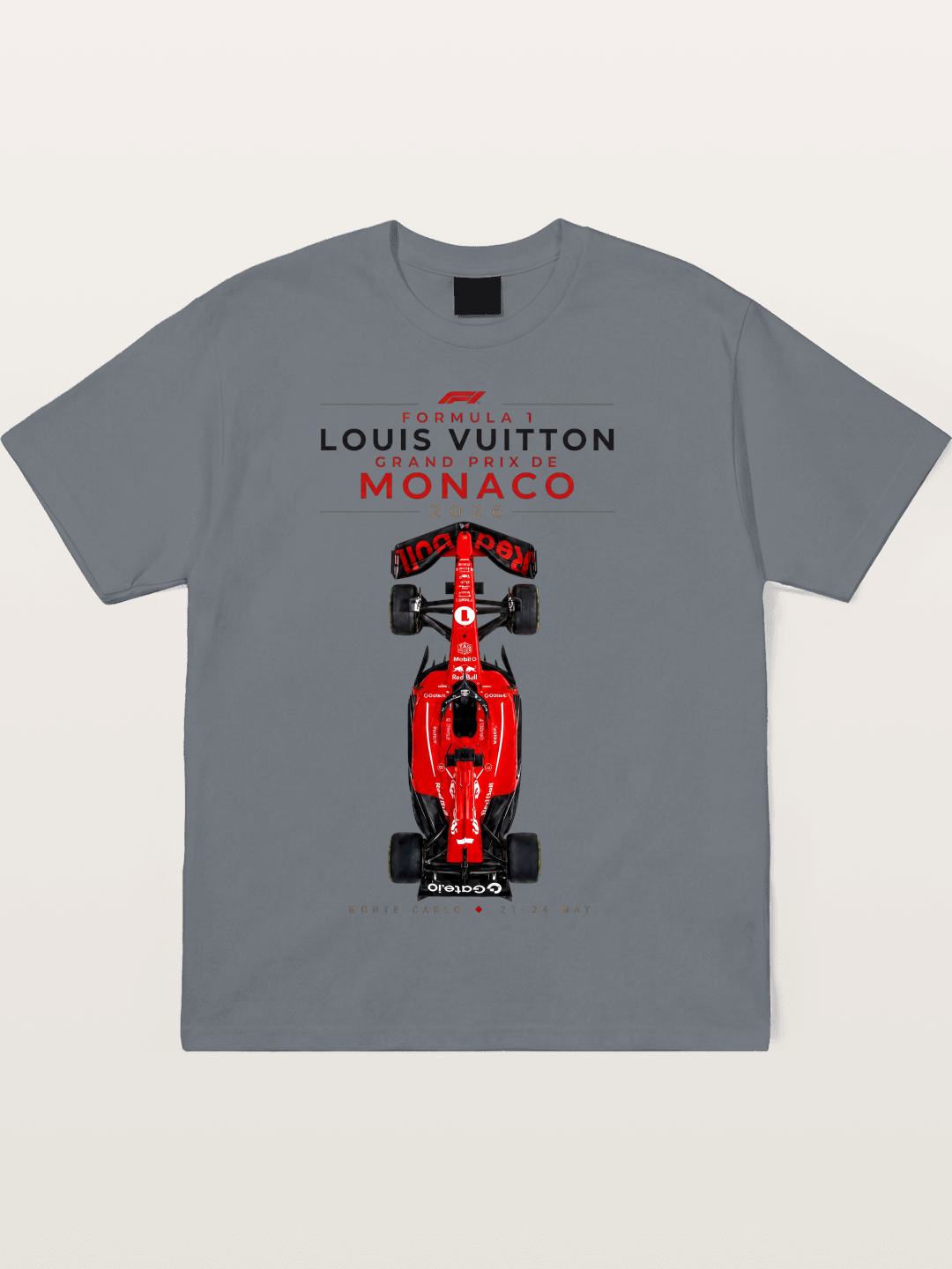 LV Monaco F1 Red Race Car Cotton T-shirt