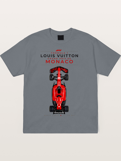 LV Monaco F1 Red Race Car Cotton T-shirt