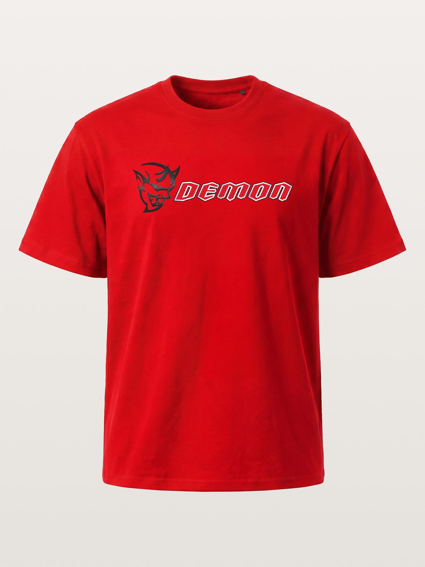 Demon Devil Head Letter Card Cotton T-shirt
