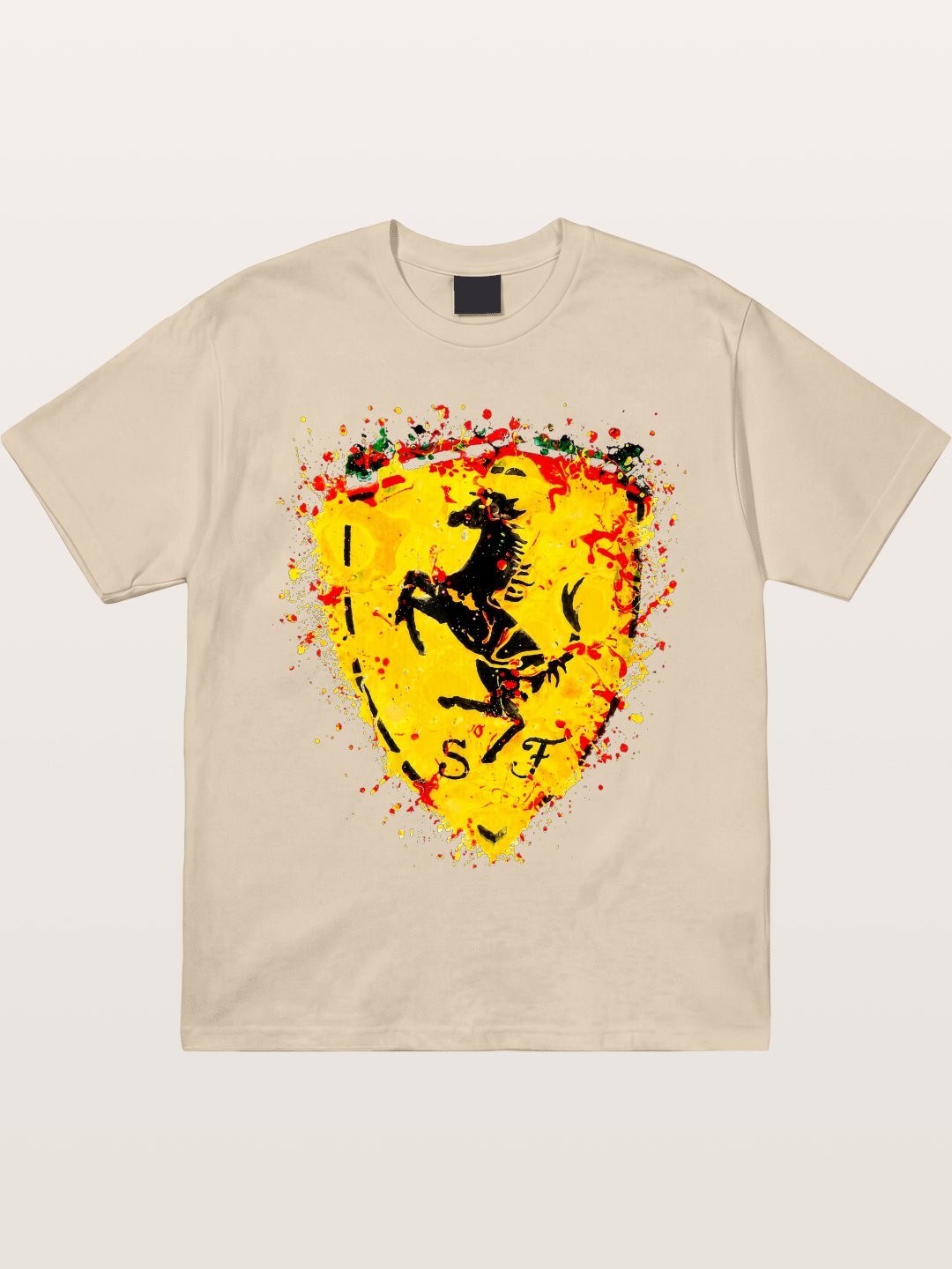 Ferrari Paint Splash Logo Gildan T-shirt