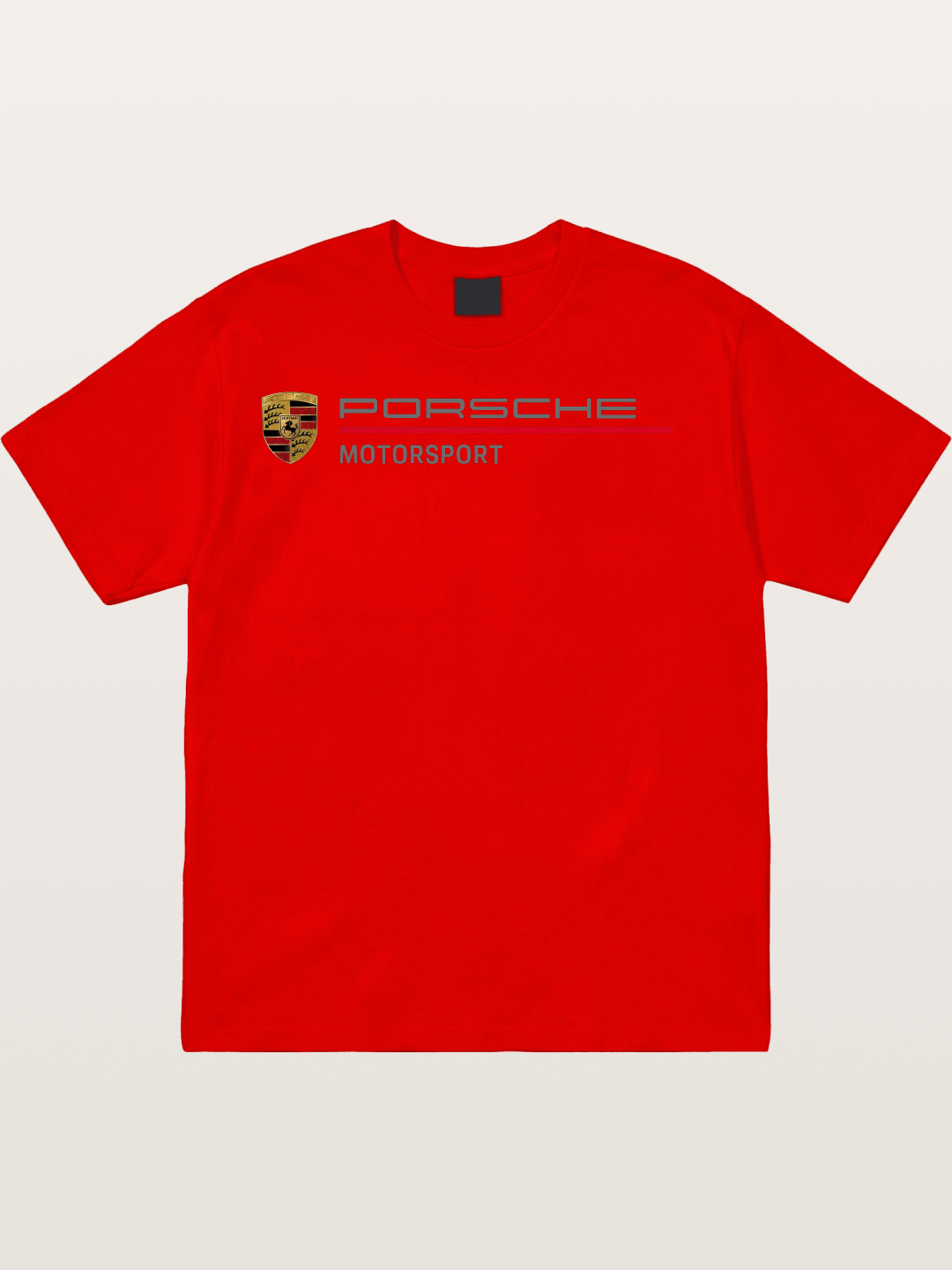 Porsche Motorsport Striped Logo Cotton T-shirt