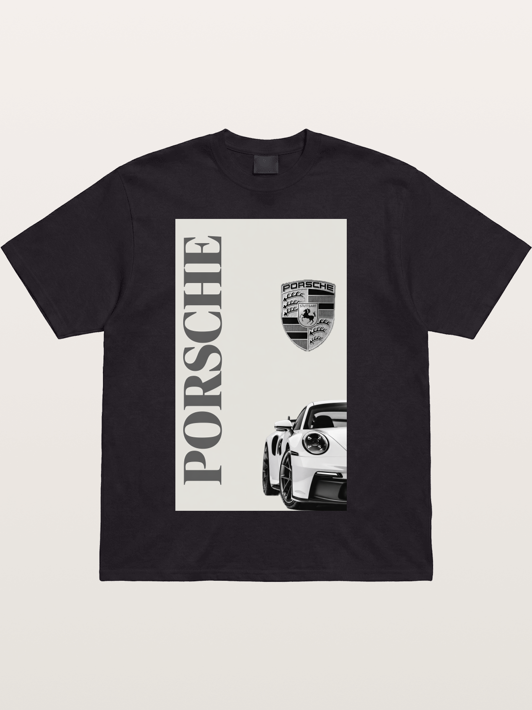 Porsche Minimal Emblem Art Cotton T-shirt