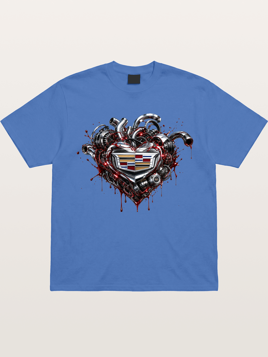 Cadillac Engine Heart Design Gildan T-shirt