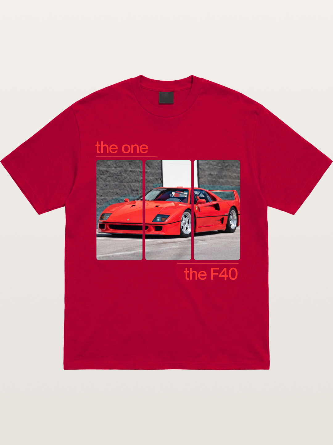 Ferrari F40 The One Split Panels Gildan T-shirt