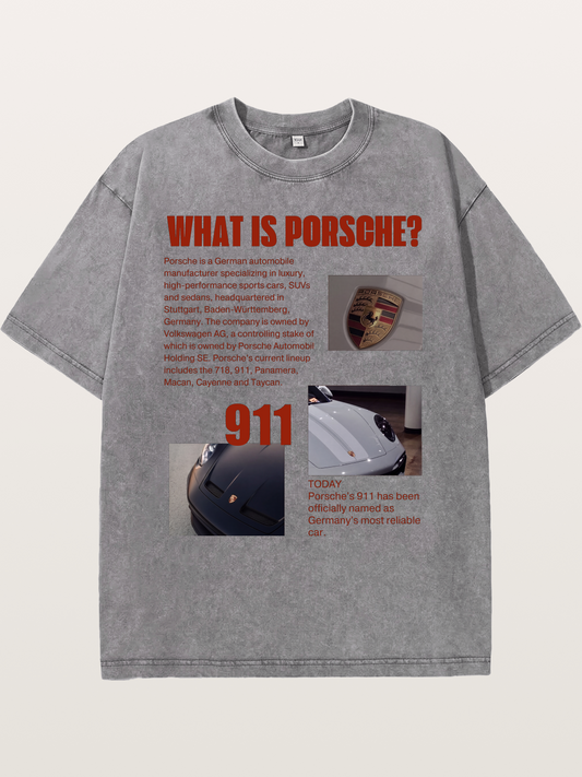 Porsche 911 Information Layout Washed T-shirt