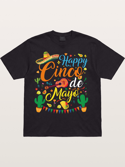 Cinco de Mayo Colorful Festival Design Cotton T-shirt