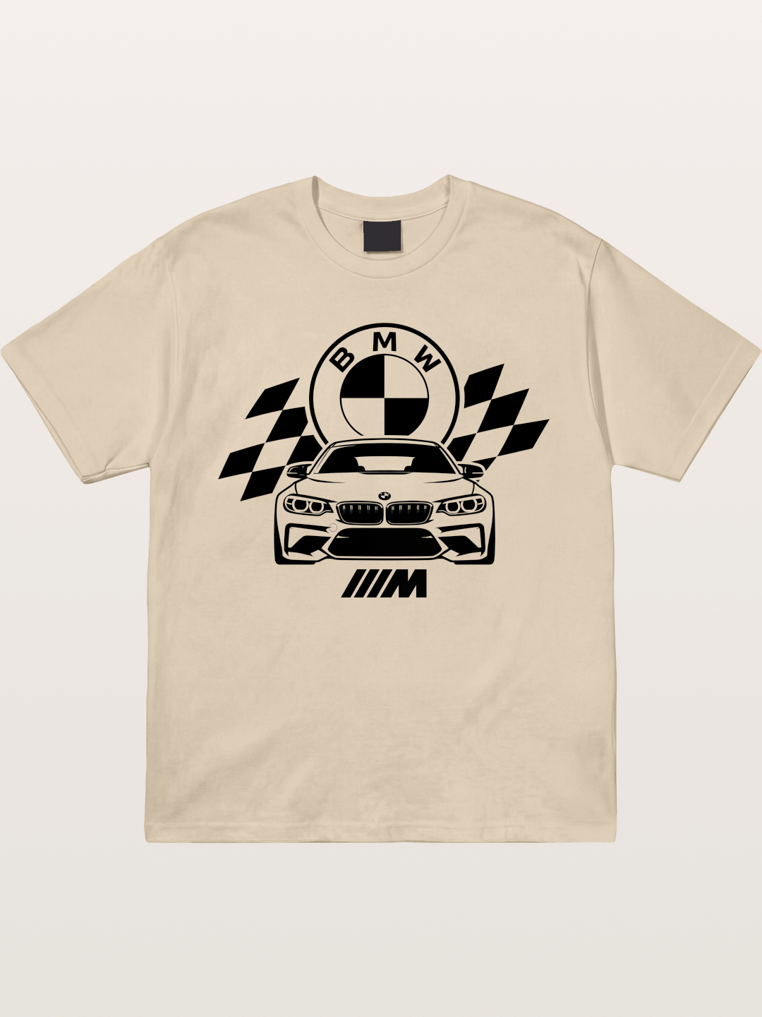 BMW M Series Checkered Flag Print Gildan T-shirt