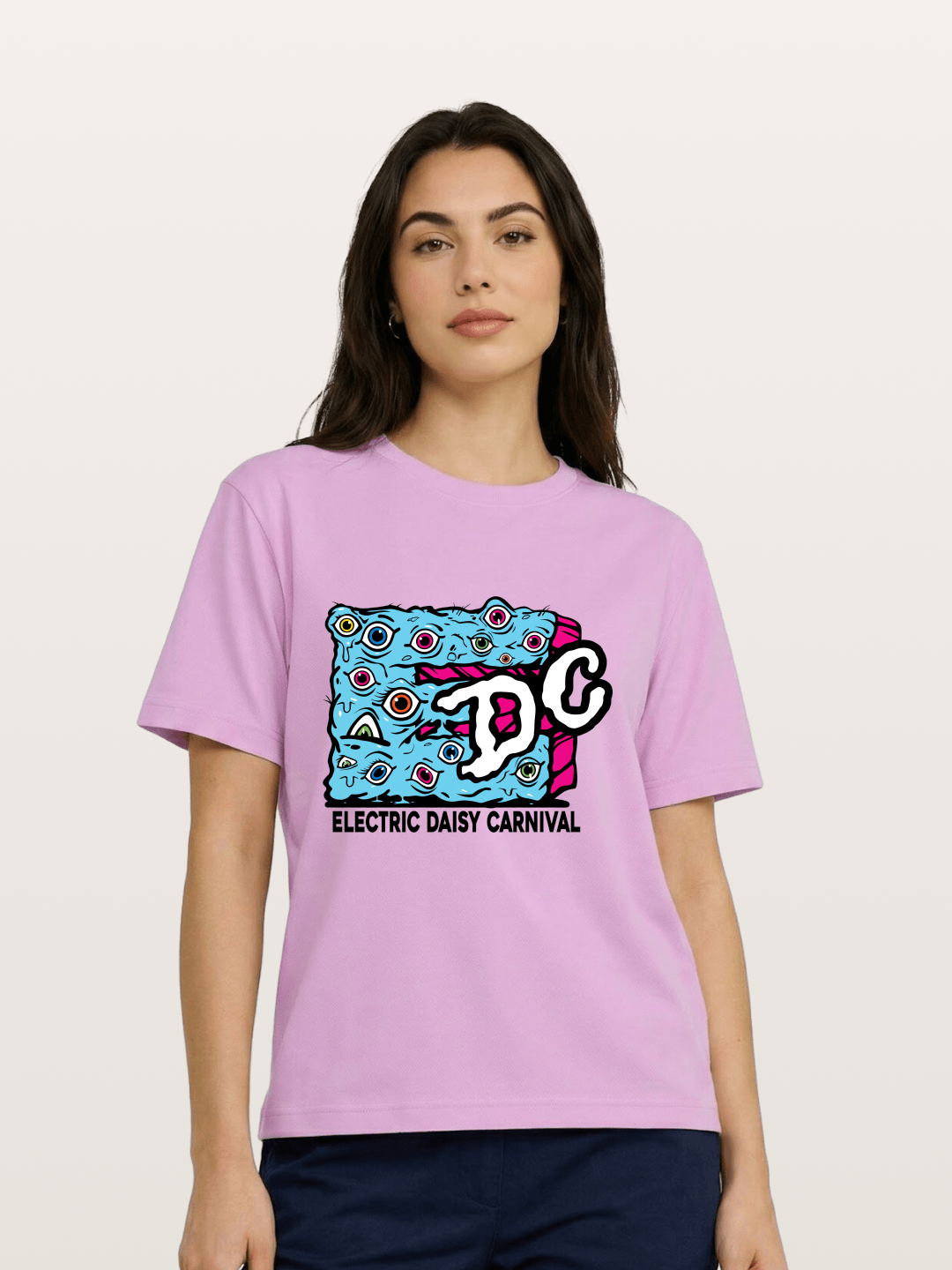 EDC Trippy Eye Daisy Print Gildan T-shirt