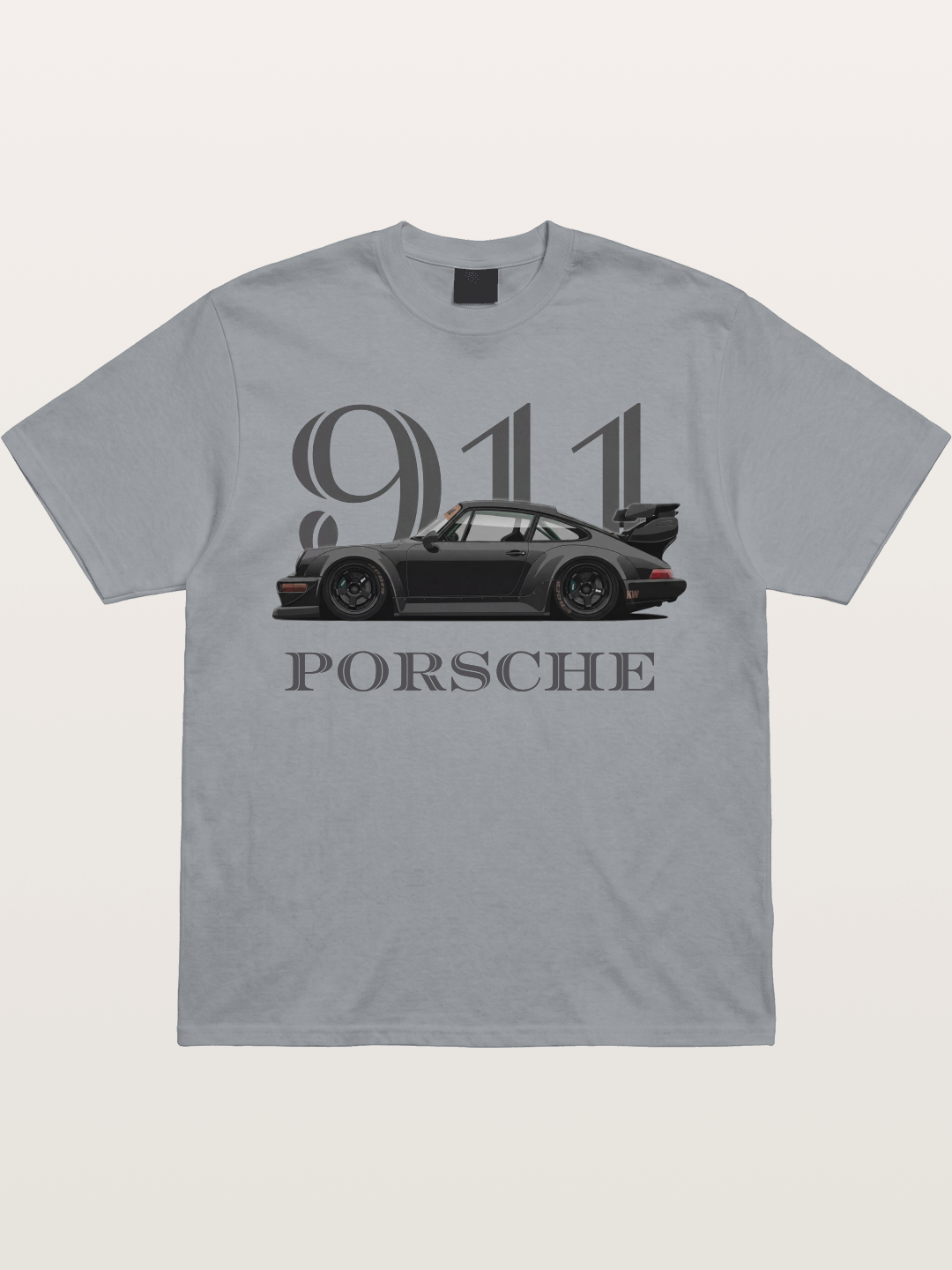Porsche 911 Widebody Black Sports Car Gildan T-shirt