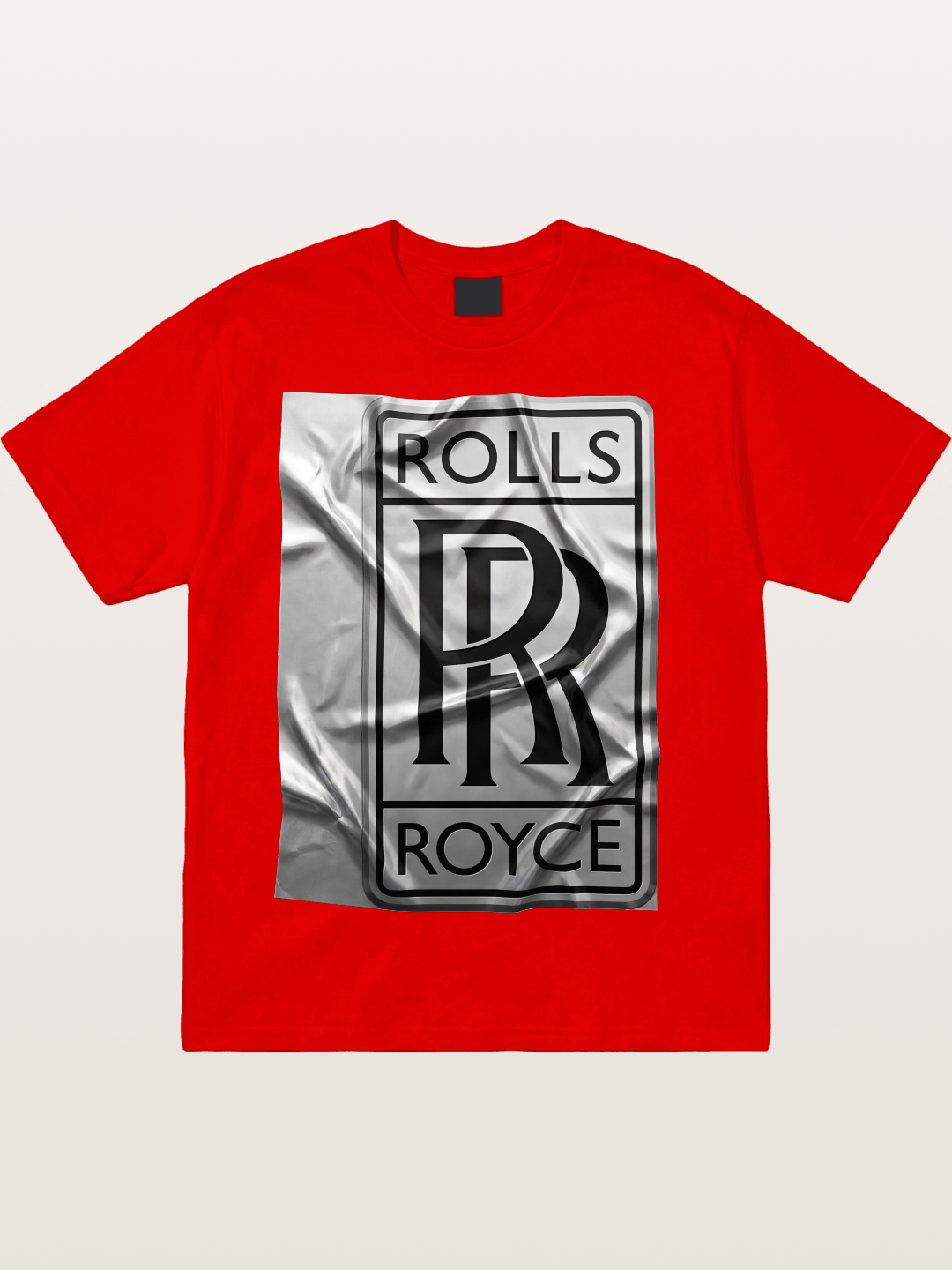 Silk Texture RR Logo Design Cotton T-shirt