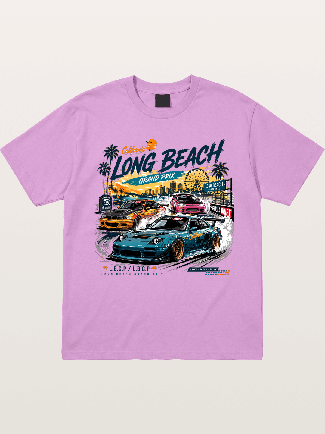Long Beach Drift Racing Art Gildan T-shirt
