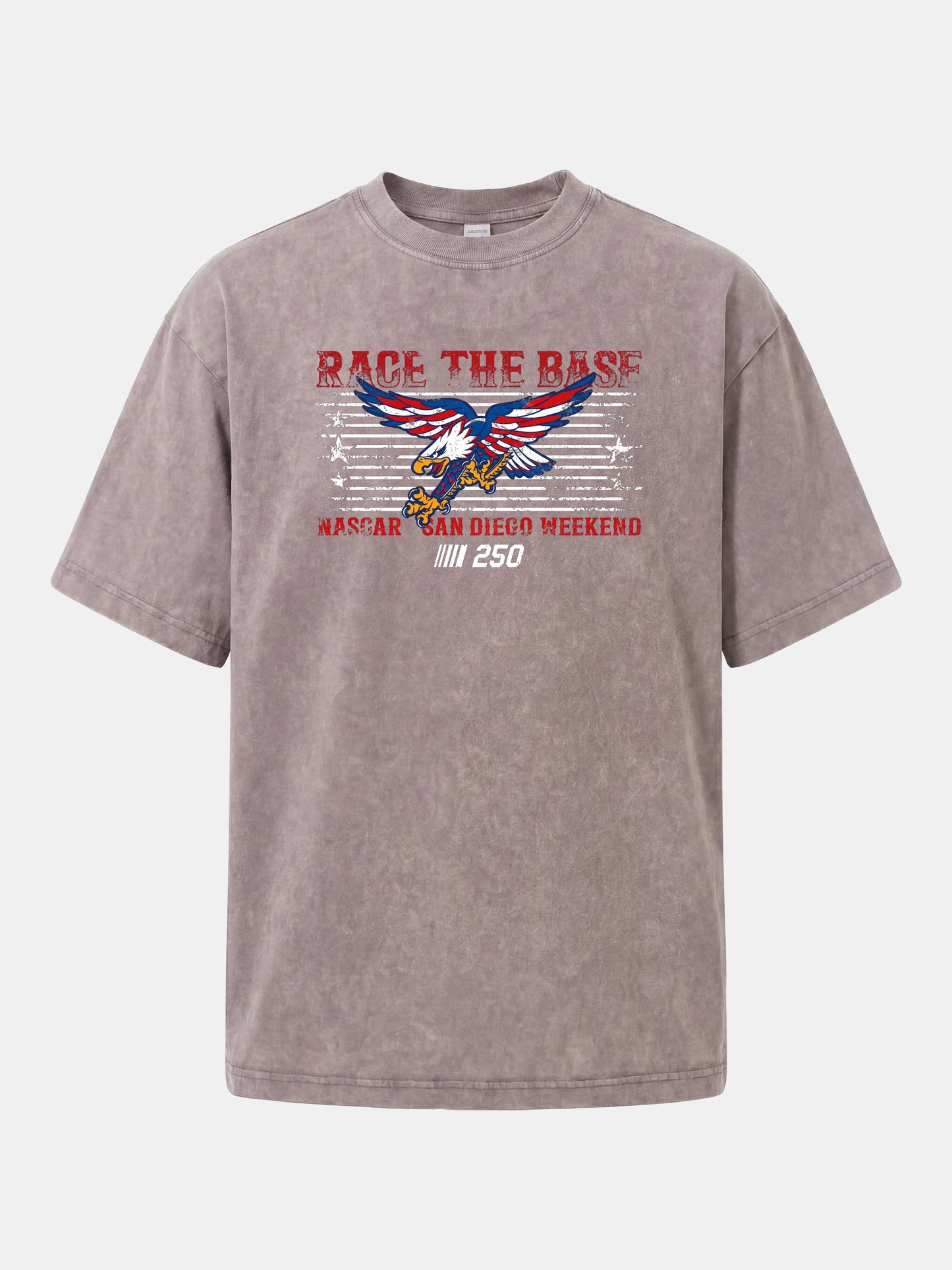 San Diego NASCAR Eagle Patriotic Theme Washed T-shirt