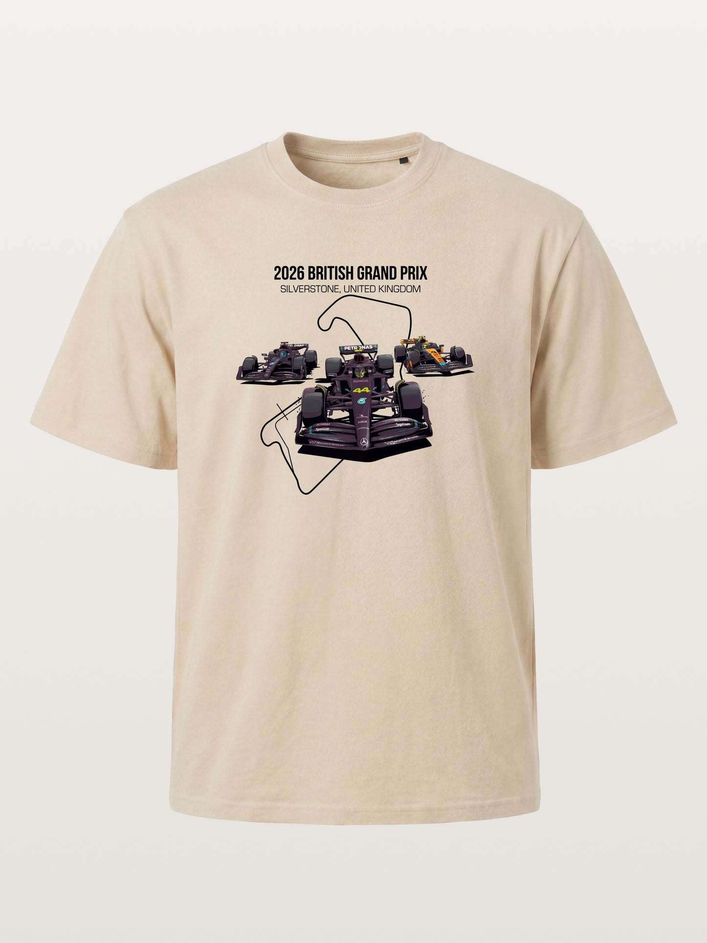 F1 Cars Silverstone Track Overlay Gildan T-shirt