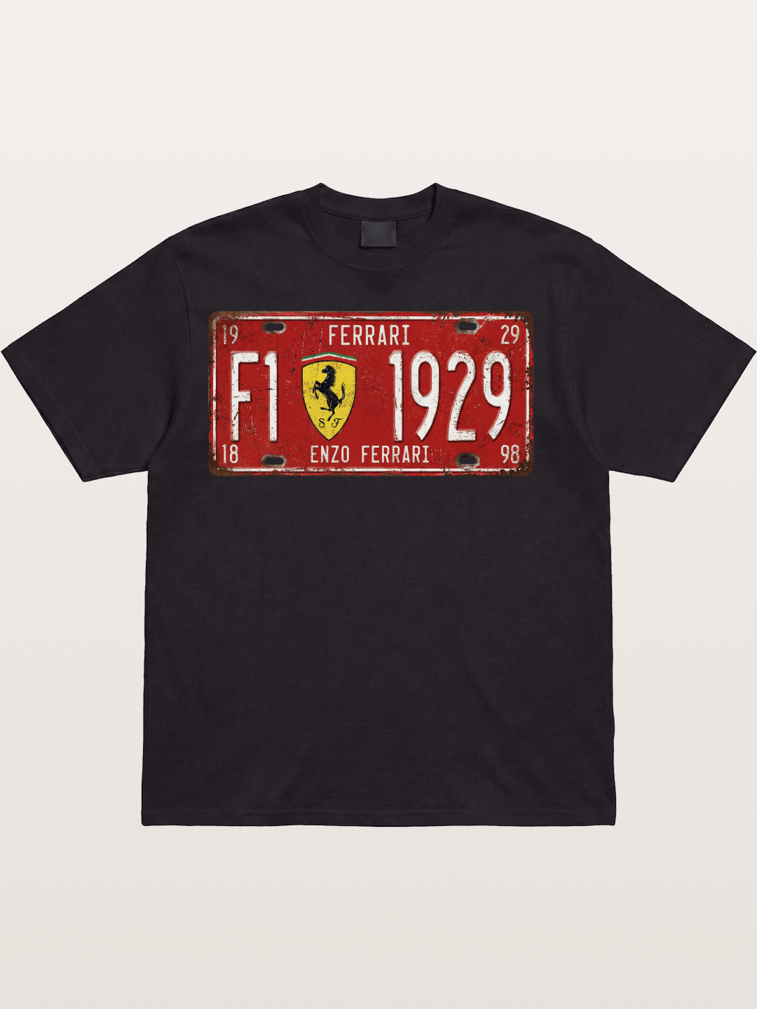 license plate Cotton T-shirt